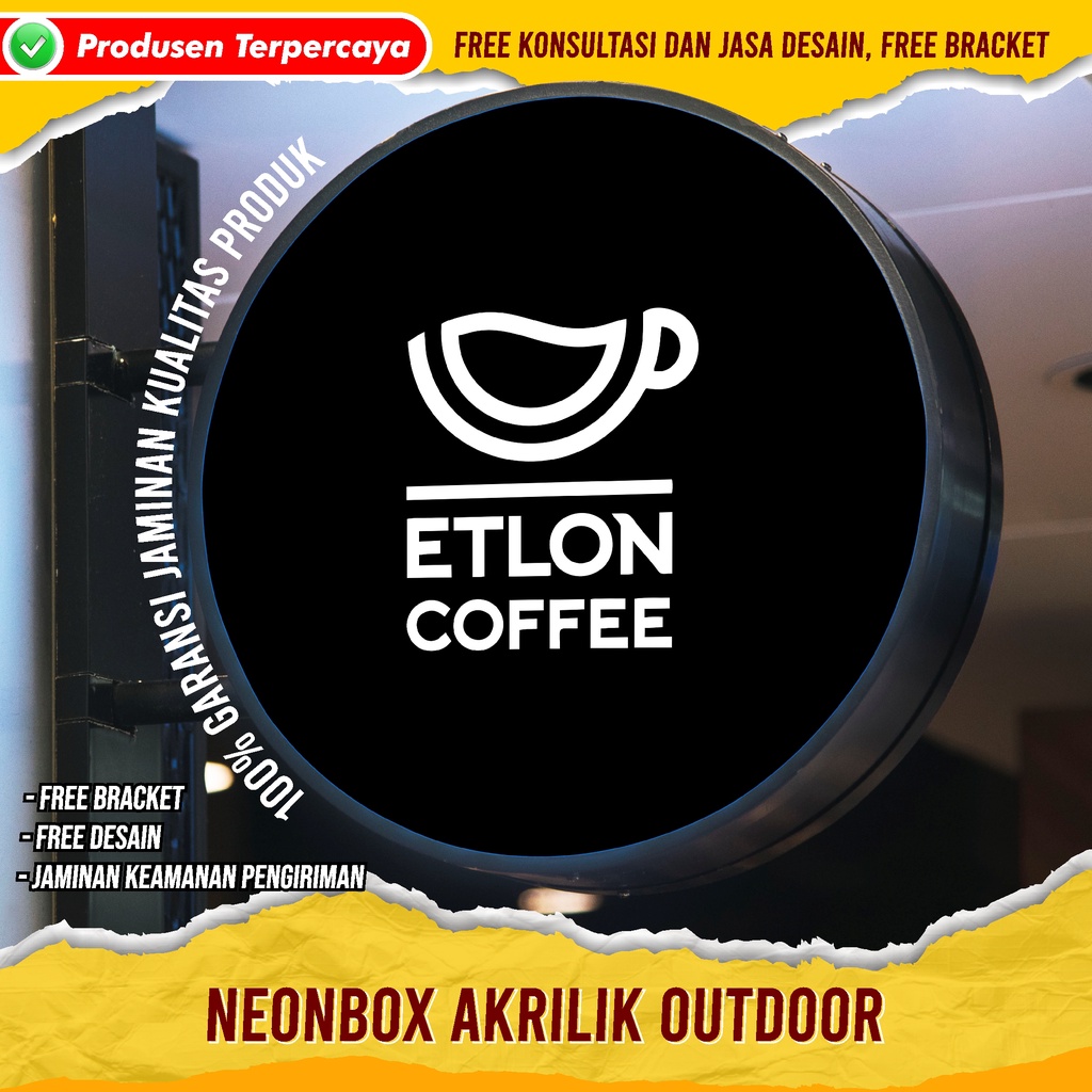 

Neon Box Akrilik 1 sisi - Ukuran Diameter 100cm