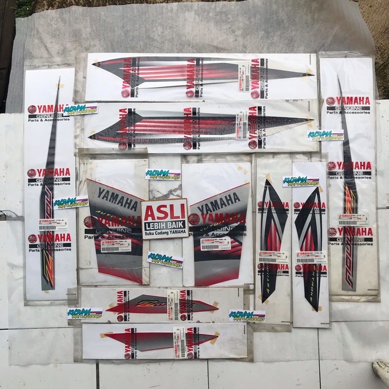 striping nouvo z 2005 Silver merah original Yamaha new