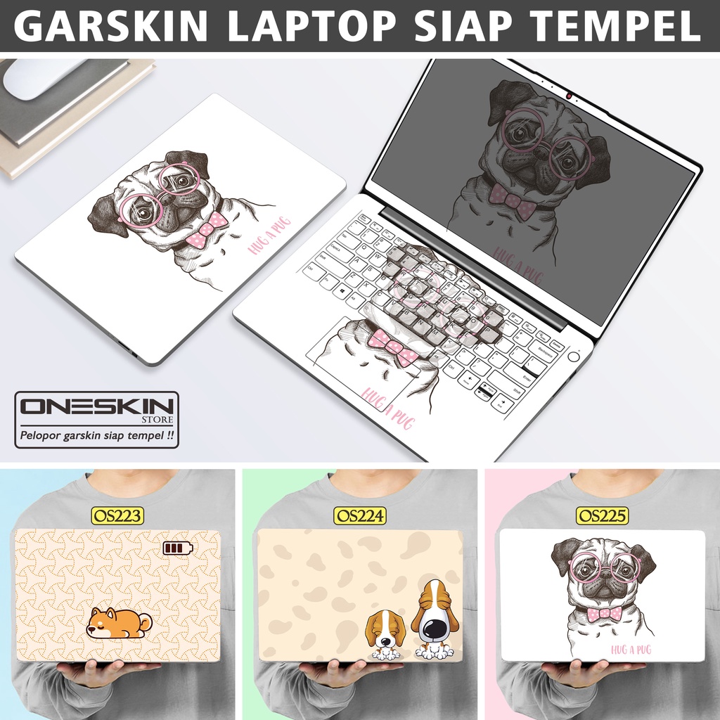 Garskin Sticker Laptop Protector Macbook Full Body Bottom Bezel Palmrest Skin Dog Cute