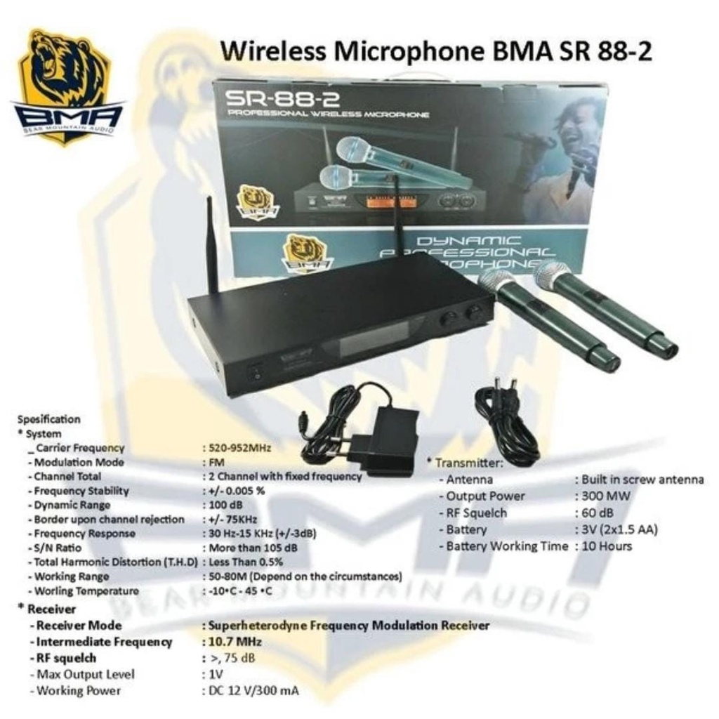 MICROPHONE WIRELESS BMA SR 88-2 / MIC WIRELESS BMA SR 88-2 ORIGINAL