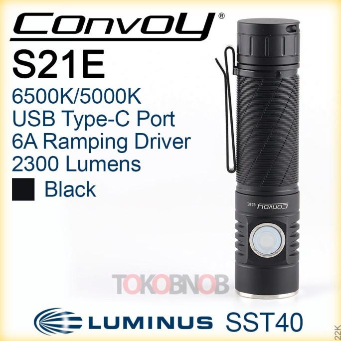 Convoy S21E Luminus SST40 Ramping Driver Flashlight - Senter LED