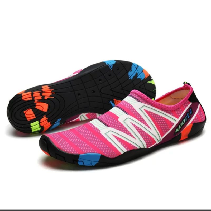 Sepatu Pantai Diving Snorkling Renang Sepatu Sepeda Olahraga Air Aqua Shoes Pink