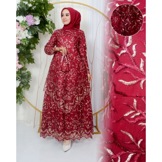 Gamis Runcing Tingkat Tuton Original Butik