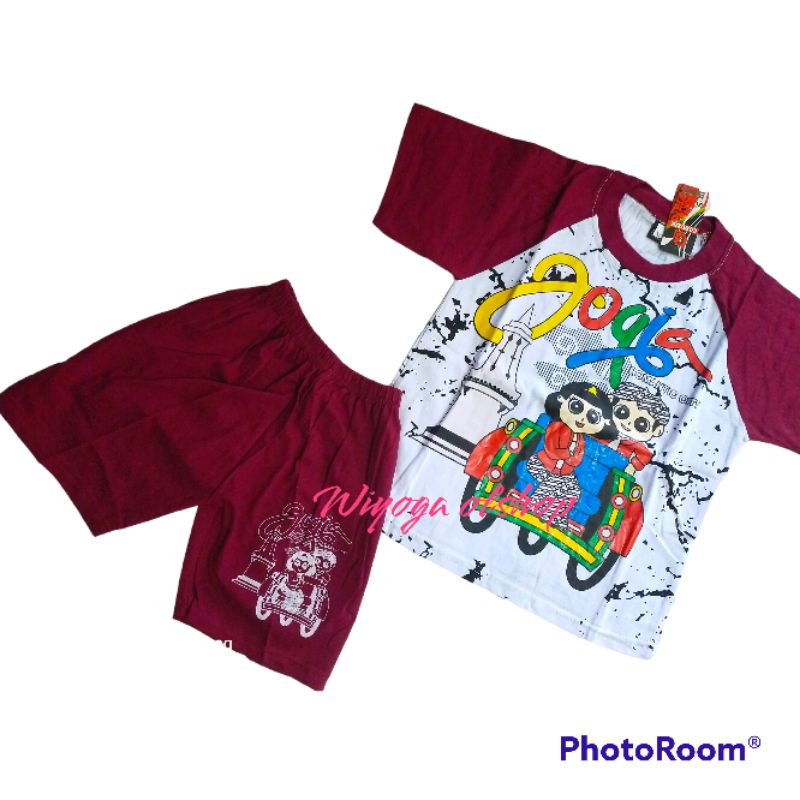 Kaos anak / setelan anak / kaos jogja /kaos anak cowok cewek oleh oleh khas jogja / setelan kaos ana