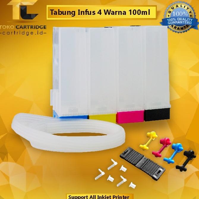 Jual Harga Terbaik Tabung Infus 4 Warna 100ml Modifikasi Printer Epson Canon Hp Brother Tco00s 9844