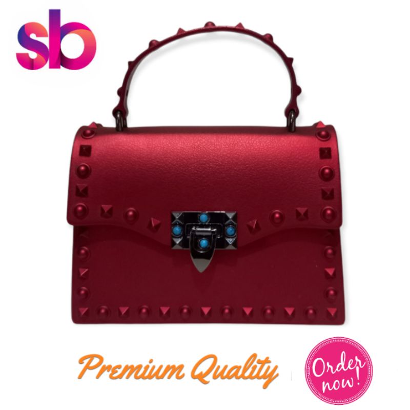 Valentino Jours [ Red/ Merah ] Tas Branded Wanita Kado Anniversary Cewek Santai COD kecil mini perem