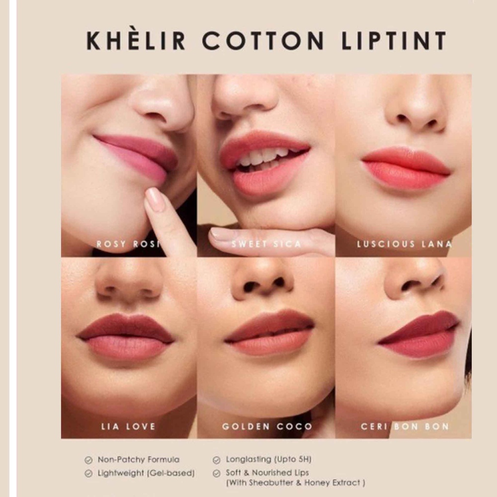 SADA Khelir Cotton Liptint Lipstain Lip Color Lip tint Sada Beauty