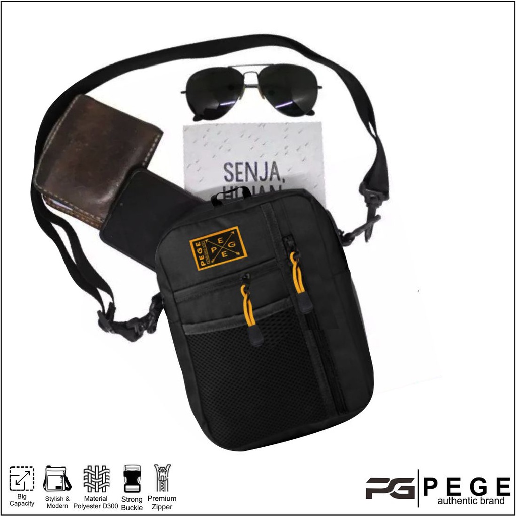 Tas Selempang Bahu Pria PEGE Reiji Keren Model Simpel Casual - PG 8956