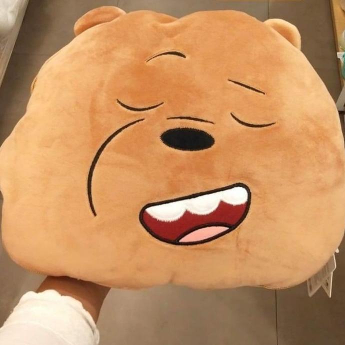 Miniso We Bare Bears Leisure Blanket Bantal Selimut Wbb Storasmaria