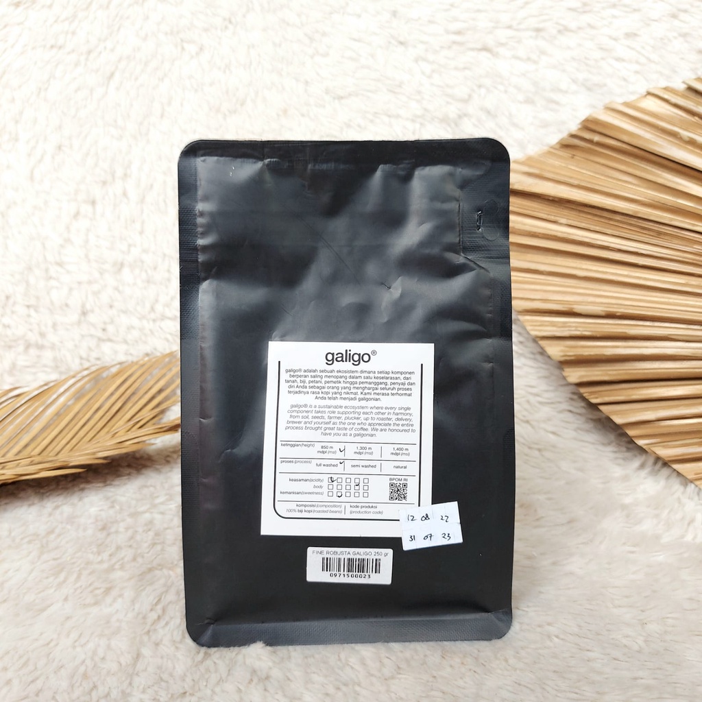 

Kopi Bubuk Fine Robusta Galigo Special Caculs Snack 250 Gram