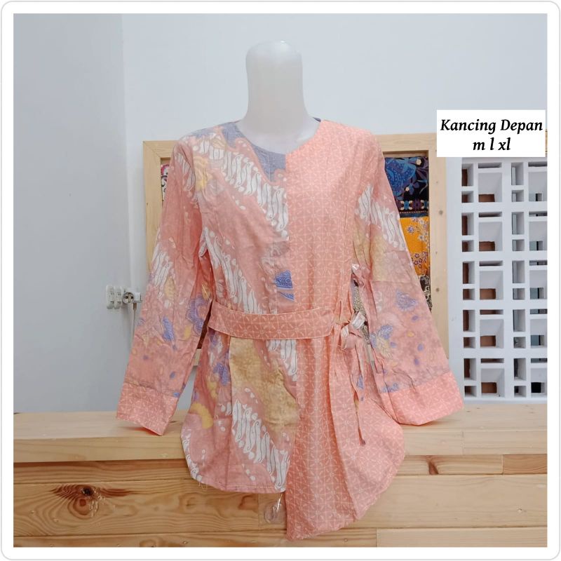 blouse batik kombinasi