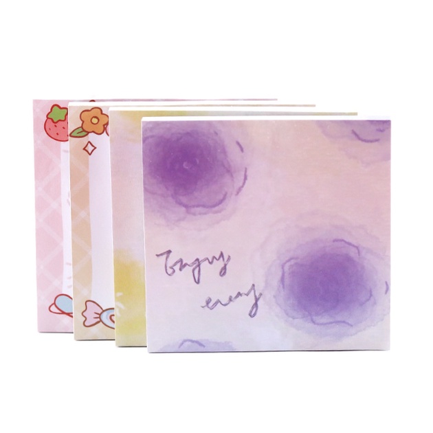 

J2 - Sticky notes purple color Memo tempel motif rose