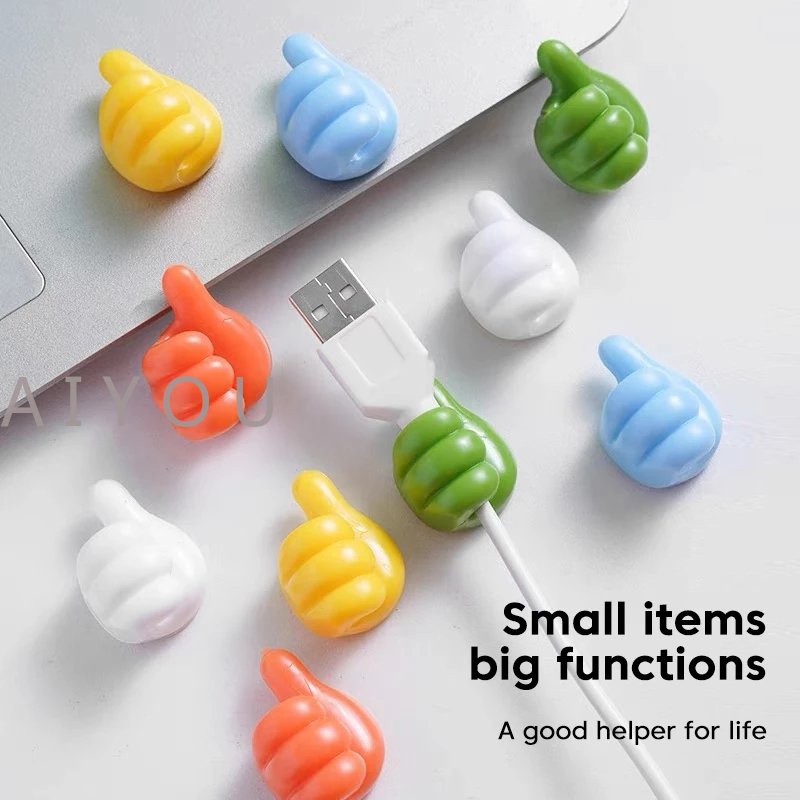 Klip Holder Organizer Kabel Multifungsi Kait Jempol Kawat Kait Dinding Gantungan Penyimpanan Tempat Kabel Untuk Earphone Mouse Mobil