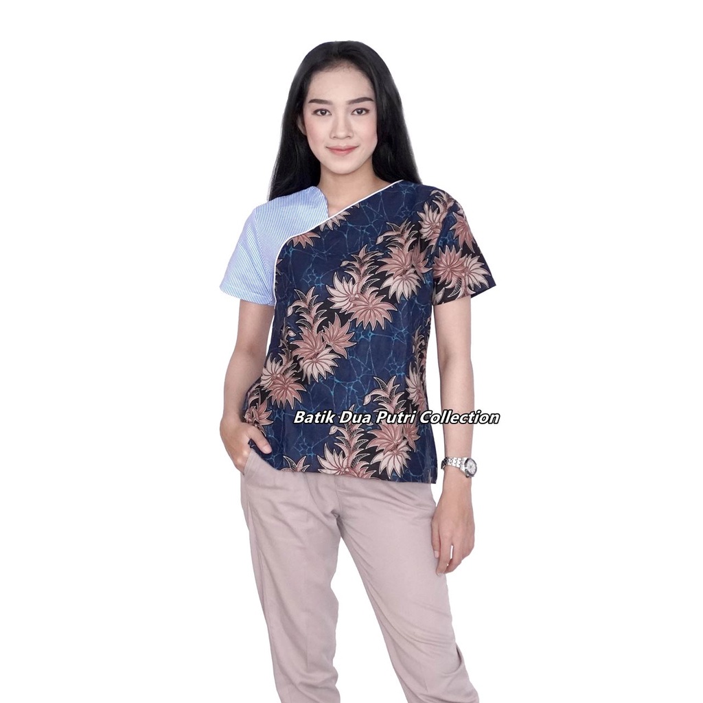 Atasan Batik Wanita Blouse Batik Bahan Katun By Batik Dua Putri Collection