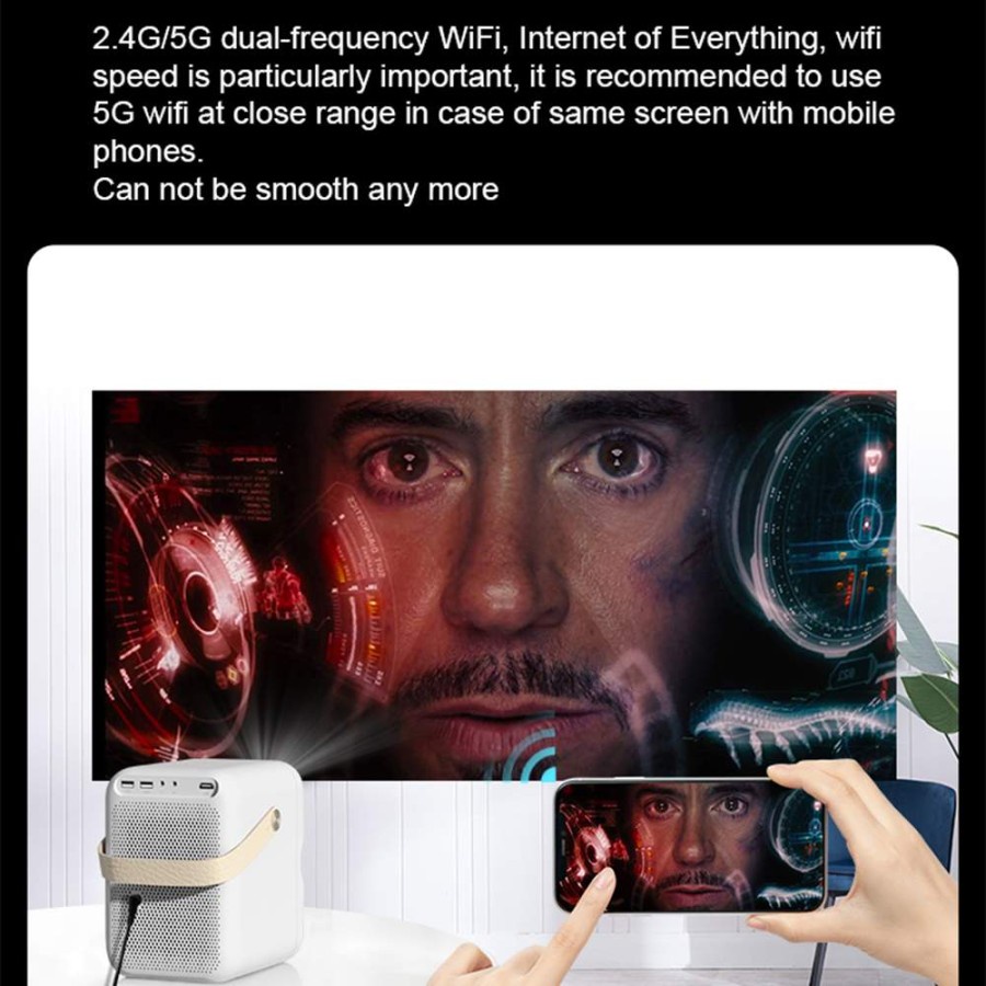 Wanbo T6 Max Smart Home Projector Android Support 4K Proyektor Wifi