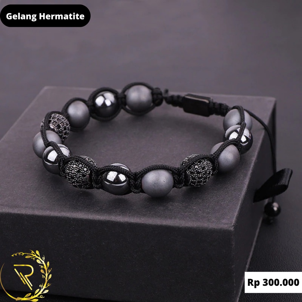Gelang Pria Batu Hematite