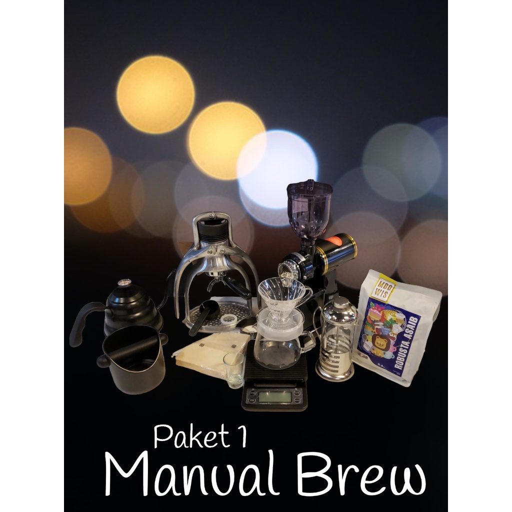Alat Kopi Paket Manual Brew Rokpresso Grinder