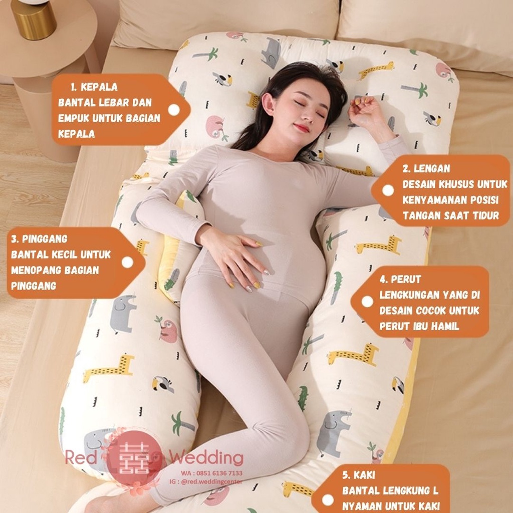 SET BANTAL HAMIL Maternity Pillow Design Ergonomis Nyaman Sarung dapat di lepas