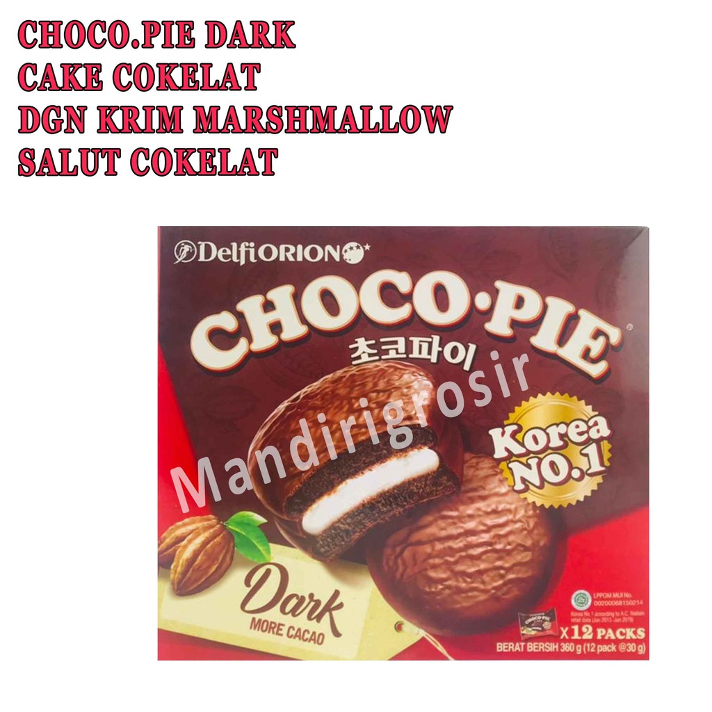 Cake Cokelat* Choco Pie Dark* Krim Marshallow* 360g