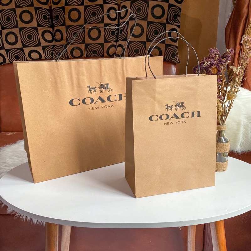 Jual Paperbag Coach Coklat Bungkus Kado Dompet Paper Bag Coklat Keren Ukuran Kecil Lucu Shopee