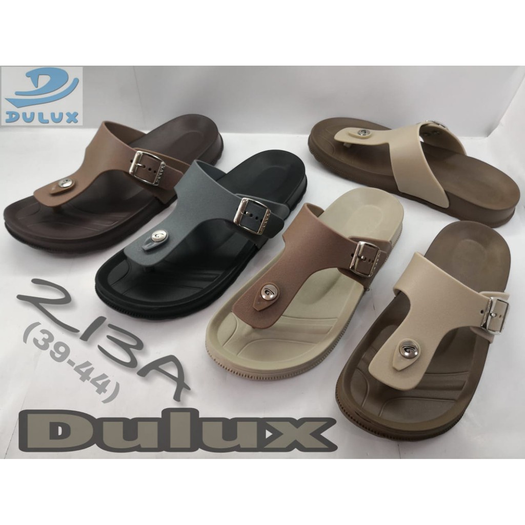 GROSIRJUJUR Ukuran 36-44 Sandal Karet Jepit Dewasa Laki-Laki Perempuan Polos Merek Dulux Empek Nyama
