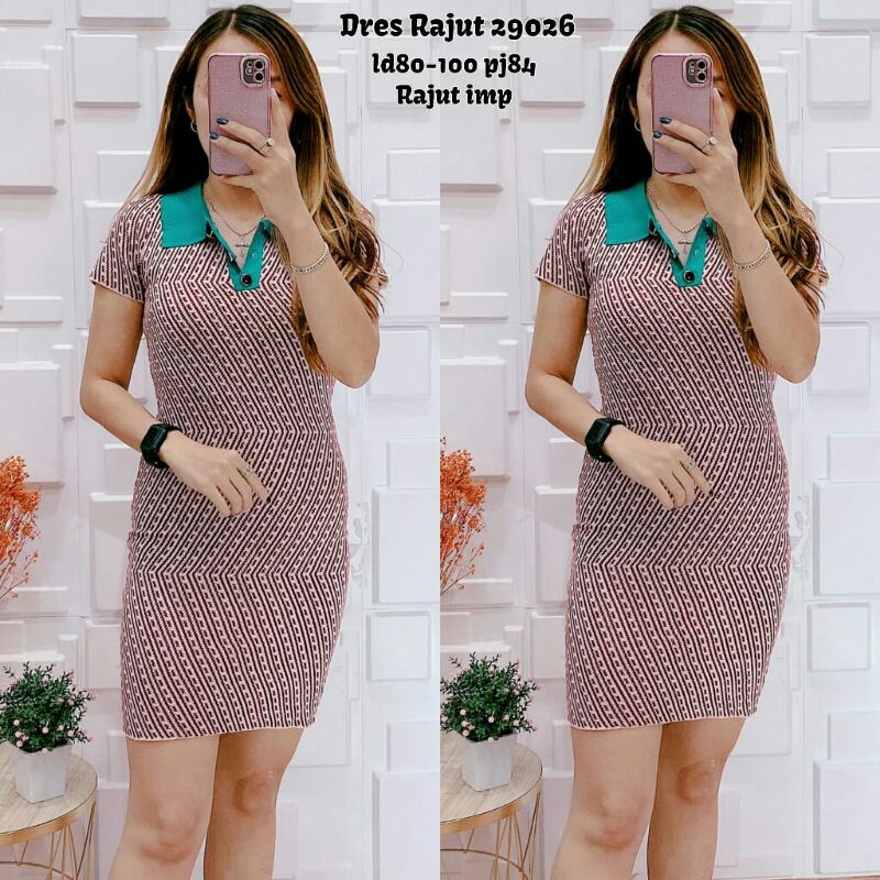 DRESS RAJUT PREMIUM IMPORT 29026