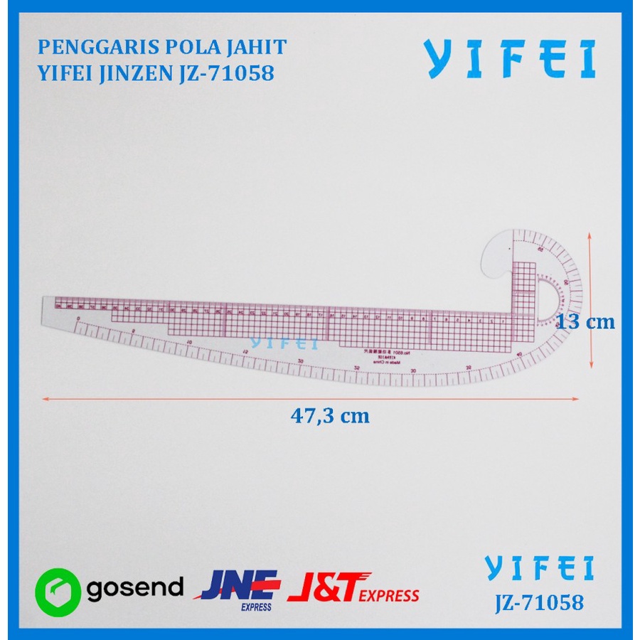 RK PENGGARIS POLA JAHIT PUTIH/PENGGARIS POLA JAHIT/PENGGARIS JAHIT YIFEI