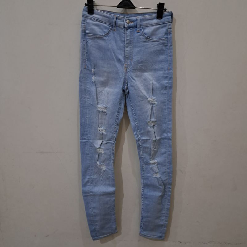 45 Divided by H&M Sky Blue Ripped Jeans