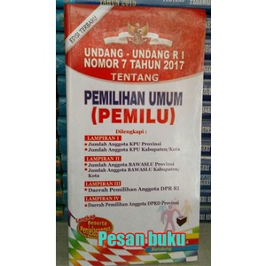 

Buku UU RI No 7 Tentang Pemilihan Umum Pemilu Dilengkapi Lampiran