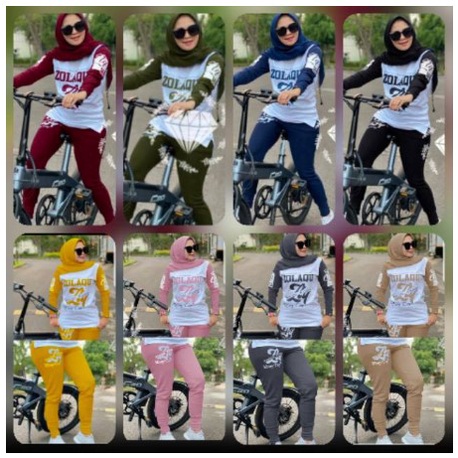 SET GOWES ZLQ ZOLAQU SETELAN CELANA BIKE TRAINING SETELAN WANITA REMAJA OLAHRAGA SENAM AEROBIC 3 UKU