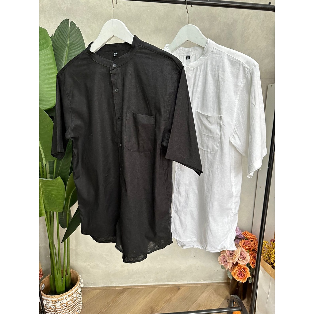 Unq cotton short collar shirt