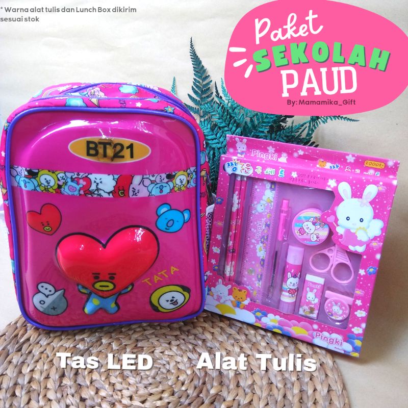 PAKET ANAK SEKOLAH PAUD BTS TATA / KADO ULANG TAHUN / HAMPERS ANAK BTS