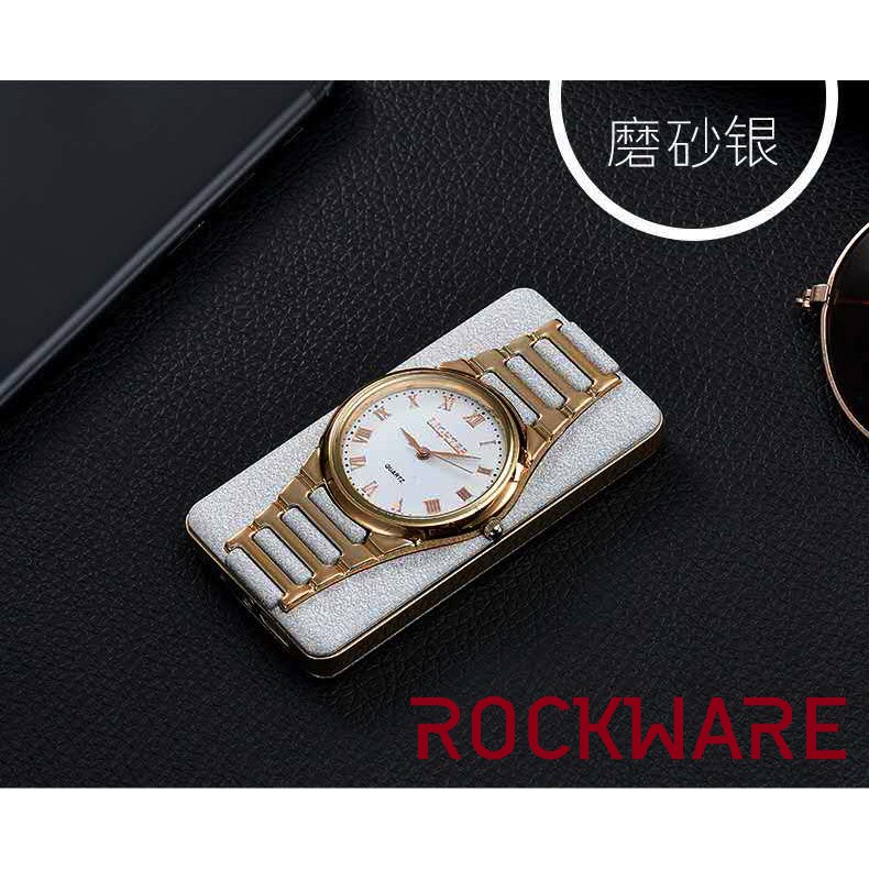 36 ROCKWARE USB Rechargeable Plasma Flameless Lighter - Elegant Watch