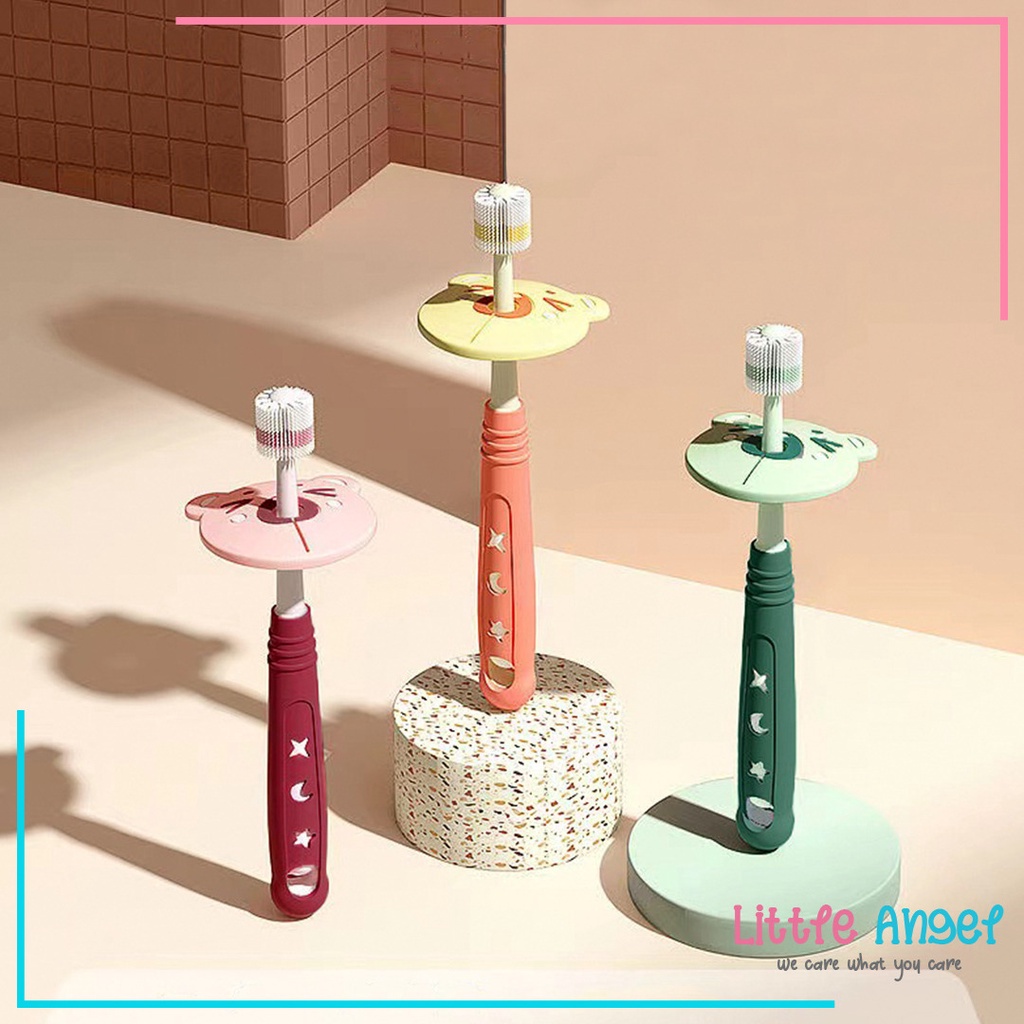 SIKAT GIGI BAYI ANAK Bulat 360 Derajat Training Toothbrush Baby Kids 1 tahun Silicon Lembut Bulu Halus Impor