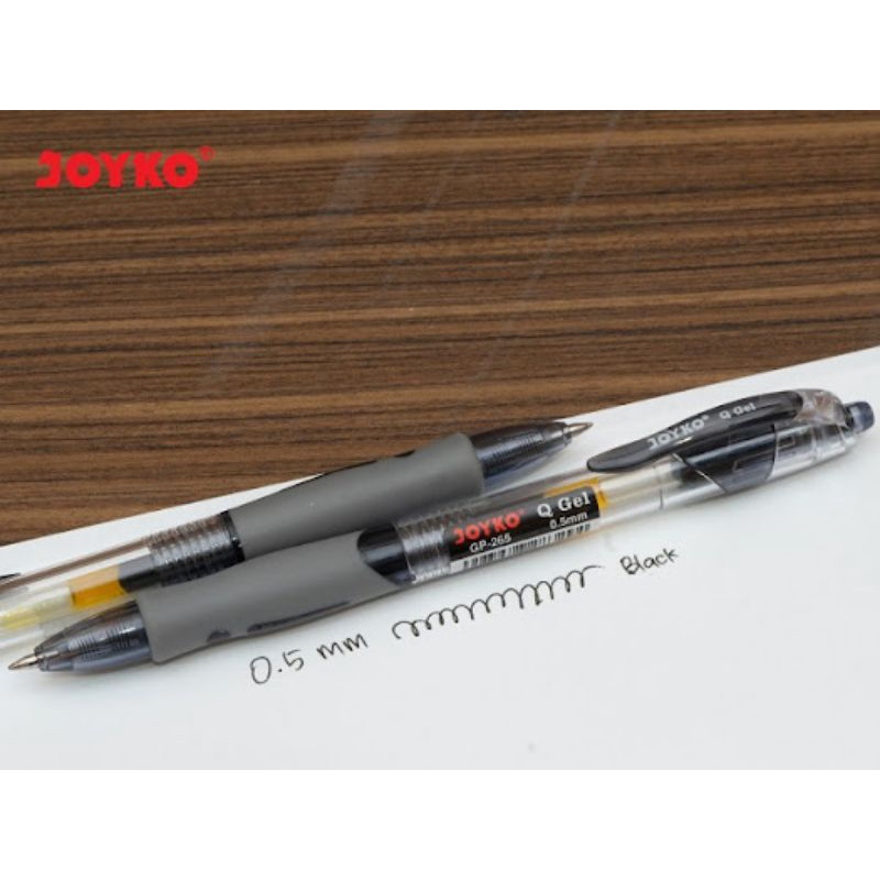 Ballpoint Gel Pen Gp 265 / Pena Gel pen Hitam Joyco Per pcs ( ECER)