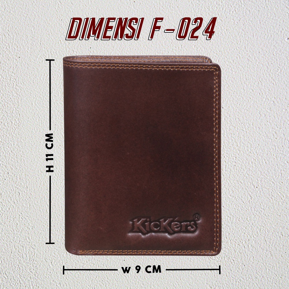 DOMPET KULIT COWOK BERBAHAN KULIT SAPI ASLI F024 KICKERS