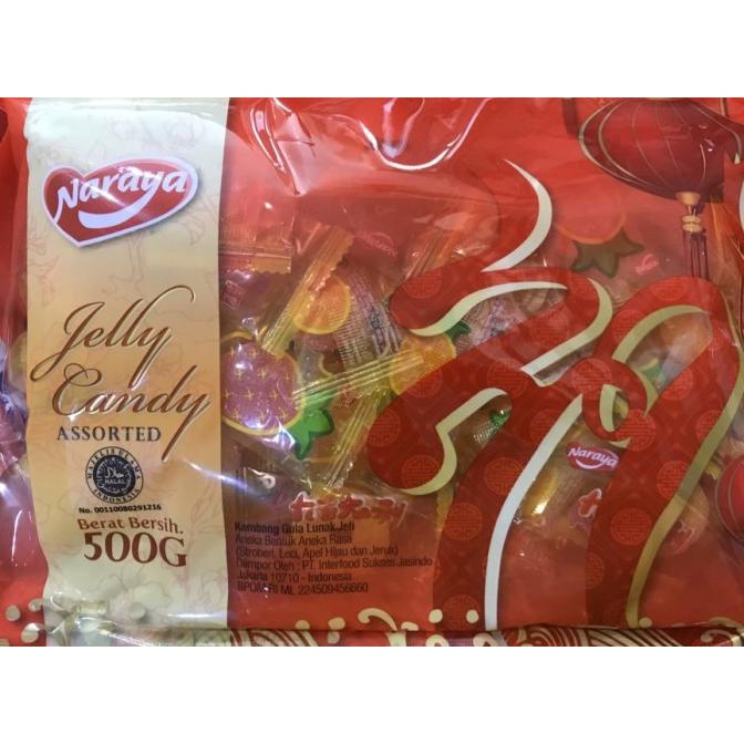 

Naraya Assorted Jelly Candy 500 gr Permen Aneka Rasa Imlek China HRG DISKON