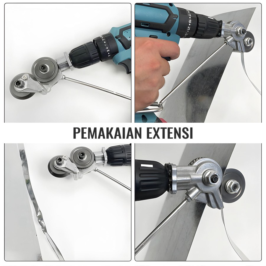 Electric Drill Refitting Plate Shears Ekstensi Bor Pemotong Seng