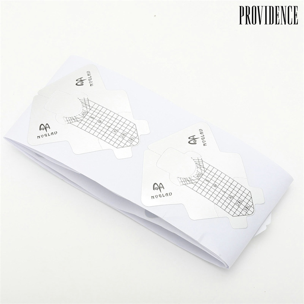 Providence 1tas/Roll Nail Tips Guide Self-adhesive Dustproof Moisture-proof Non-deformable Bentuk Ikan Aluminium Foil Panduan Ekstensi Kuku Salon Kuku