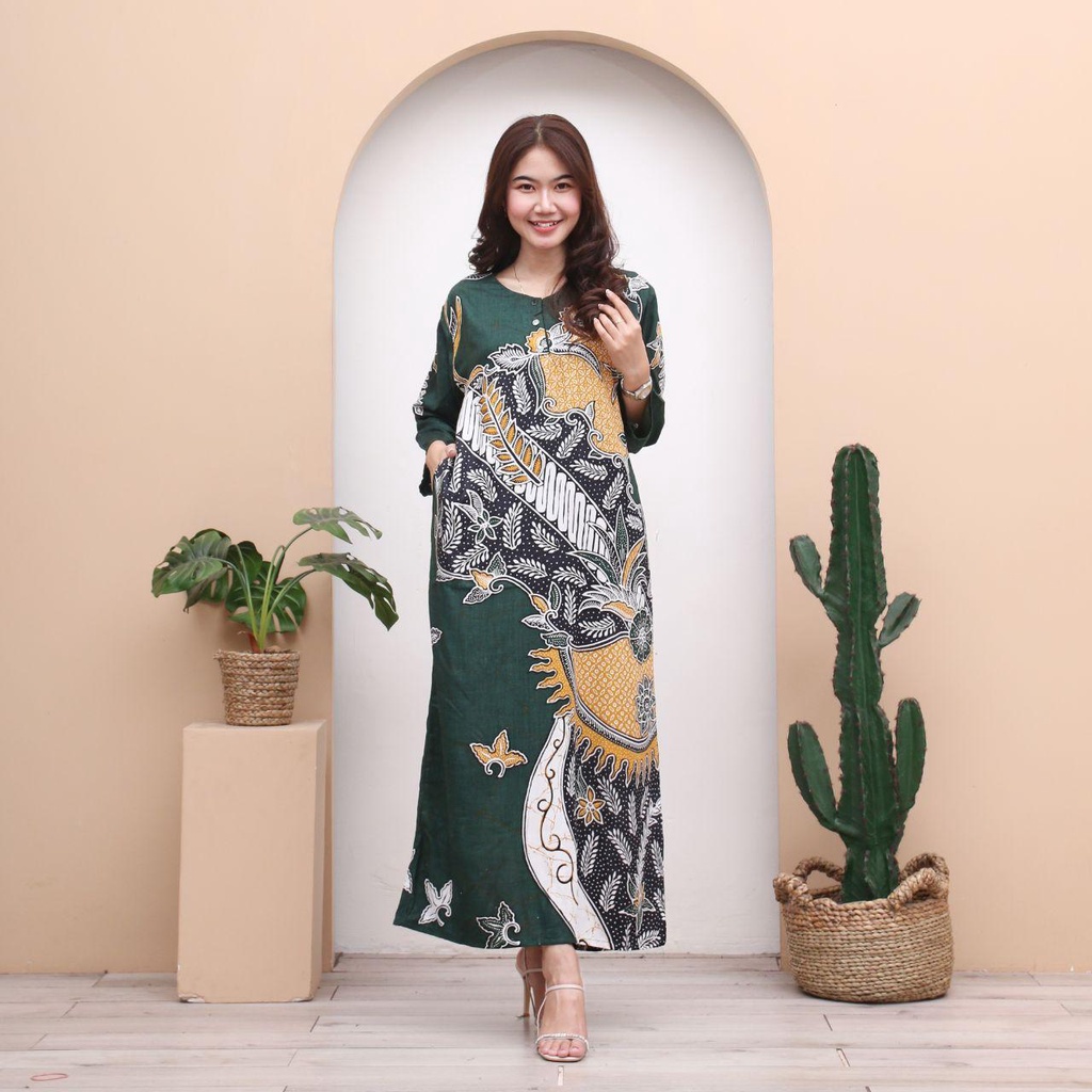 Longdres Batik ADEEBA Daster Panjang Busui Batik Terbaru By GrosirDaster