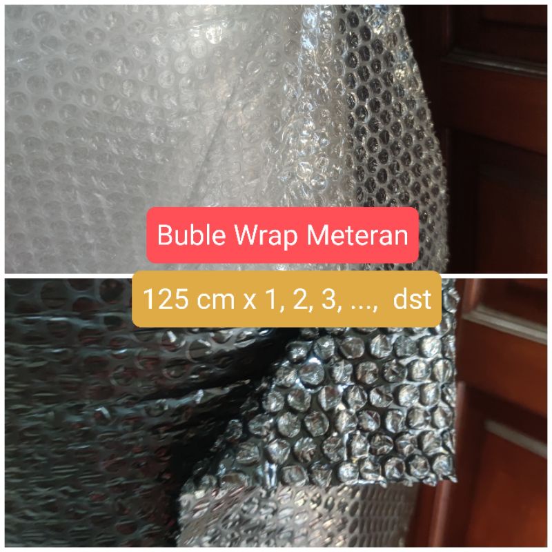 

Jual Bubble Wrap Meteran / Bubblewrap - Harga Per Meter (jumlah order x 125 cm) - Bening/Hitam