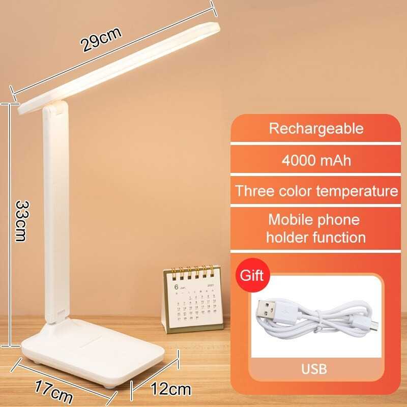 ( 100% BARANG ORI ) NEWSTYLE Lampu Meja Belajar LED Eye Protection USB Rechargeable - K8E-PRO