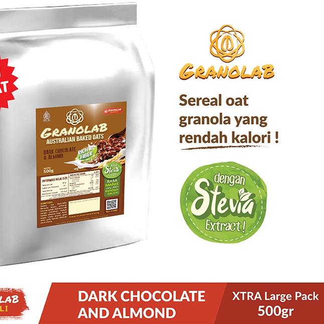 

۝ Granola 500 gr Dark Chocolate & Almond - Granolab Muesli ۞