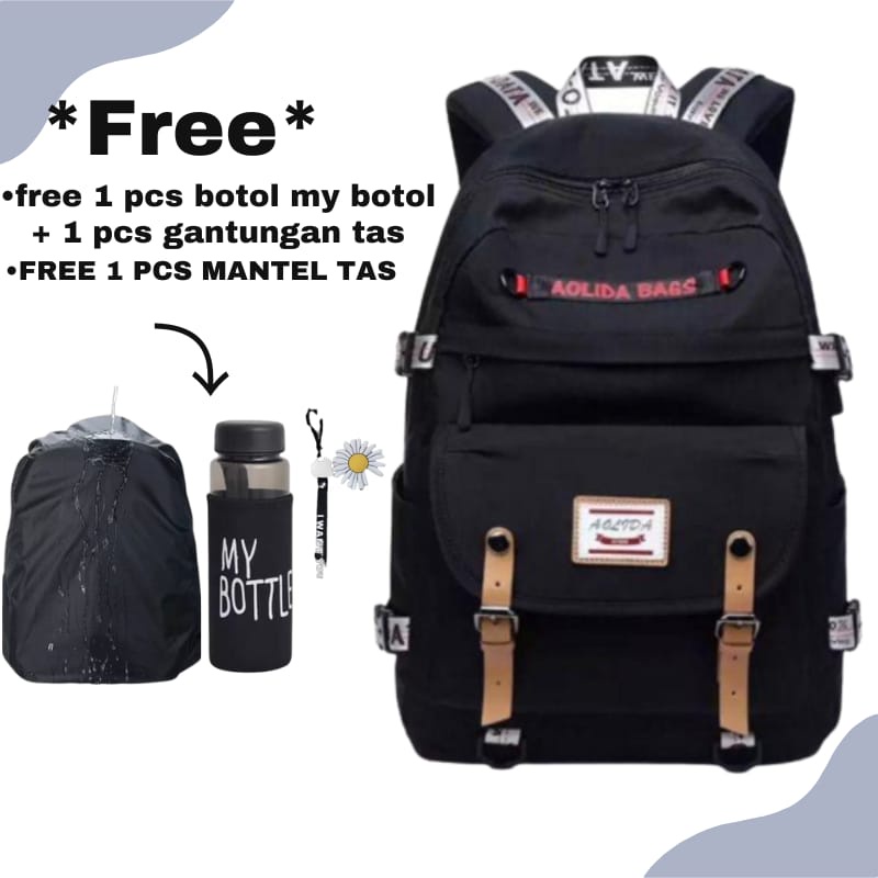 Raja - Fashion Women Aolida Bagpack Famela KPop /Tas Sekolah Wanita / Laki laki Backpack Anak Perempuan Ransel SD SMP SMA Keren
