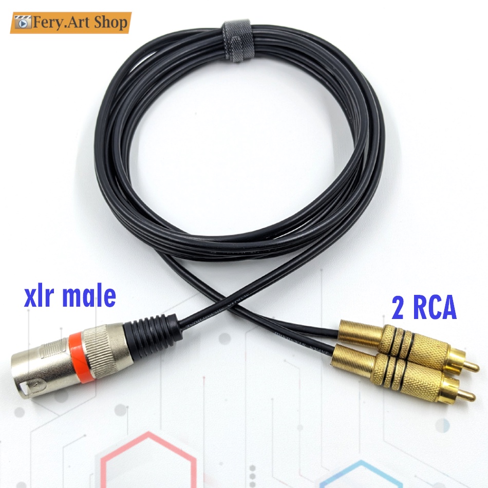 Kabel Jack Canon  Canare Male ke RCA Gold Pin