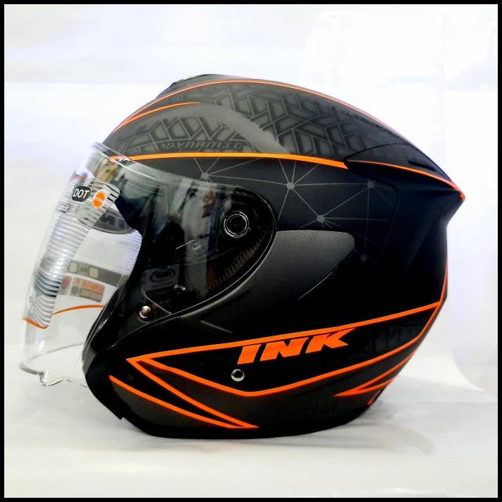 Ink Helm Dynamic Motif #2 Gunmetal Matt Orange Fluo Ink Original