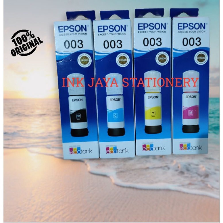 Original Tinta Epson 003 Black dan Epson 003 Colour Paketan