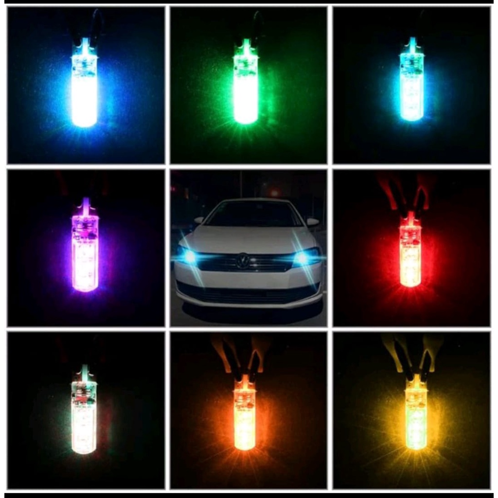 LAMPU LED SIGN MOBIL DAN MOTOR SEIN KABIN LAMPU KOTA T10 GEL JELLY SILICA HIGH QUALITY SUPER BRIGHT MODE DIAM