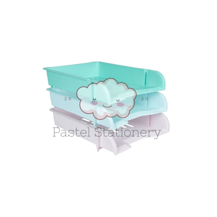 

Rak Kertas Dokumen Plastik Pastel - Document Tray 3 Susun Joyko DT-900