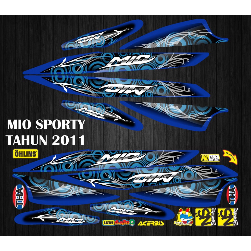 striping stiker hologram motor mio sporty th 2011